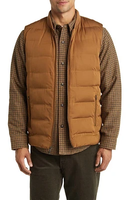 Johnston & Murphy Channel Quilt Vest in Camel at Nordstrom, Size Large