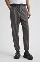 Sacai Drawstring Waist Suiting Pants Taupe at Nordstrom,