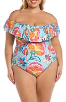 La Blanca Breezy Off the Shoulder One-Piece Swimsuit Multi at Nordstrom,