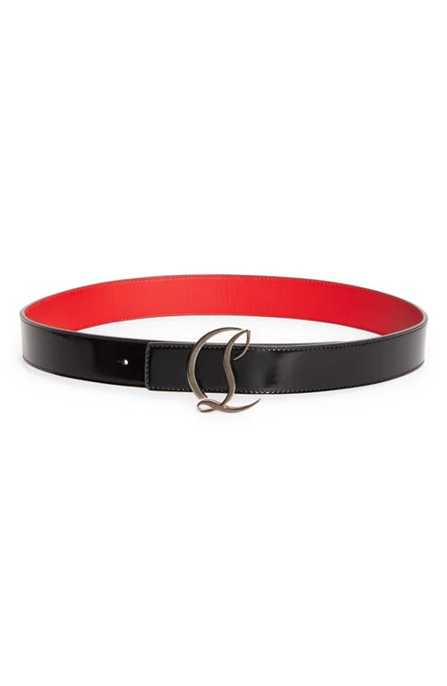 Christian Louboutin Logo Buckle Leather Belt at Nordstrom,