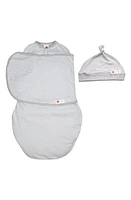 embé Starter 2-Way Swaddle & Hat Set in Gray Stripe at Nordstrom, Size 0-3 M