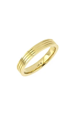 Bony Levy Men's Stripe 14K Gold Ring Yellow at Nordstrom,