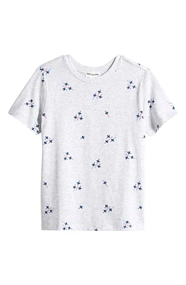 MILES BABY Kids' Fighter Jet Print Organic Cotton T-Shirt Light Heather Grey at Nordstrom,