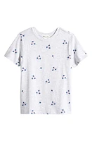 MILES BABY Kids' Fighter Jet Print Organic Cotton T-Shirt Light Heather Grey at Nordstrom,