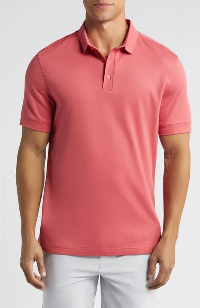 Mizzen+Main Kent Solid Performance Polo Light Pastel Red at Nordstrom,