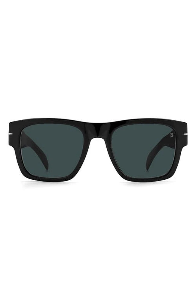 David Beckham Eyewear 52mm Rectangular Sunglasses in Black at Nordstrom