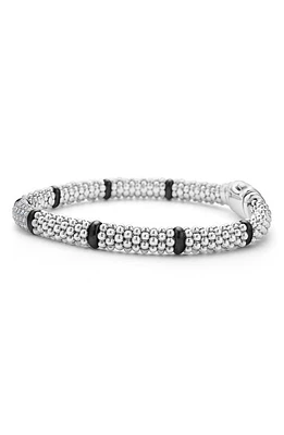 LAGOS Black Caviar Ceramic & Diamond Bracelet at Nordstrom, Size 7