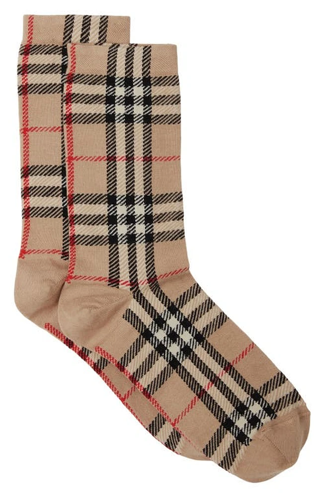 burberry Check Ankle Socks Archive Beige at Nordstrom,