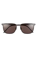 Saint Laurent 56mm Cat Eye Sunglasses in Black/Black at Nordstrom