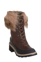 Ross & Snow Chiara Genuine Shearling Cuff Leather Boot in Espresso Leather at Nordstrom, Size 8.5