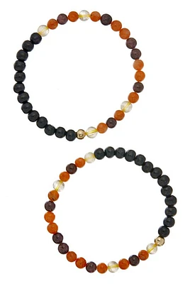 The Healer's Collection Men's N33 After Dark/Intimacy Set of 2 Healer's Bracelets in Black at Nordstrom