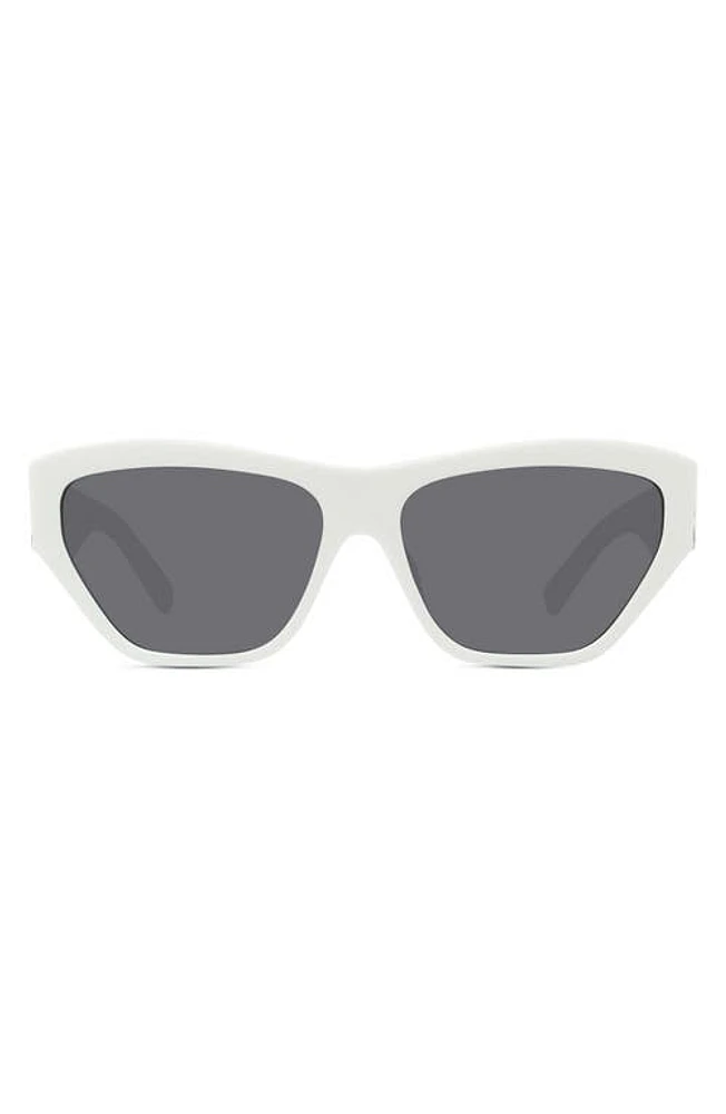 Givenchy 58mm Gradient Cat Eye Sunglasses in Ivory /Smoke Mirror at Nordstrom