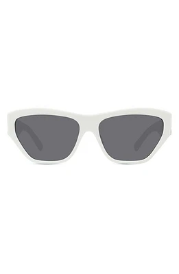 Givenchy 58mm Gradient Cat Eye Sunglasses in Ivory /Smoke Mirror at Nordstrom