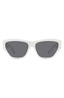 Givenchy 58mm Gradient Cat Eye Sunglasses in Ivory /Smoke Mirror at Nordstrom