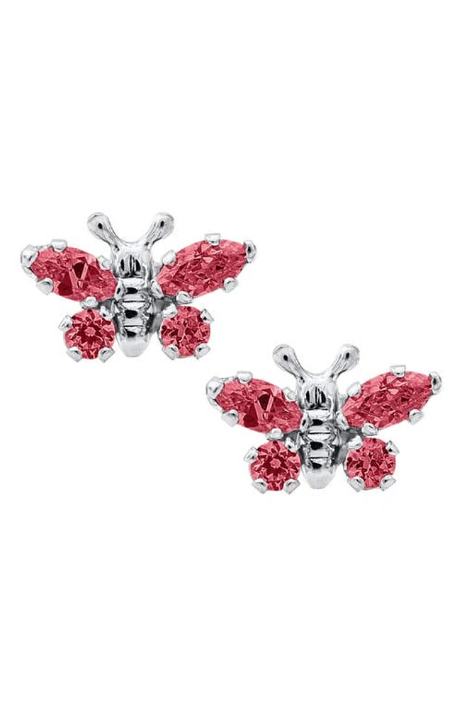 Mignonette Butterfly Birthstone Sterling Silver Earrings in July at Nordstrom