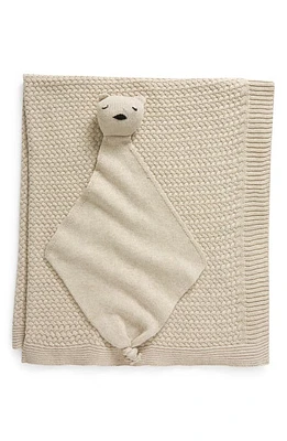 Pink Lemonade Bunny Organic Cotton Baby Blanket & Bear Lovey Set in Linen Sand at Nordstrom