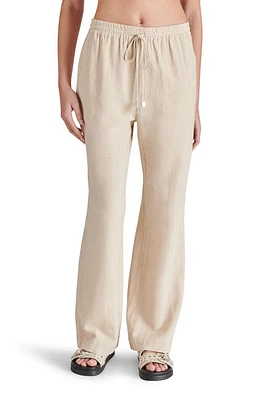 Steve Madden Venetia Cotton & Linen Drawstring Pants Natural at Nordstrom,