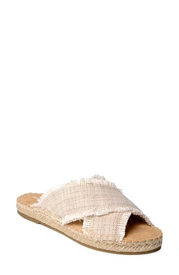 Minnetonka Pepper Espadrille Slide Sandal Tan Herringbone at Nordstrom,