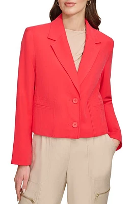 DKNY Two-Button Crop Blazer Flame at Nordstrom,