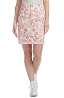 JEN7 by 7 For All Mankind Floral Print Frayed Denim Pencil Skirt at Nordstrom,