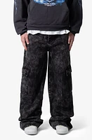 mnml Void Baggy Cargo Jeans Washed Black at Nordstrom,