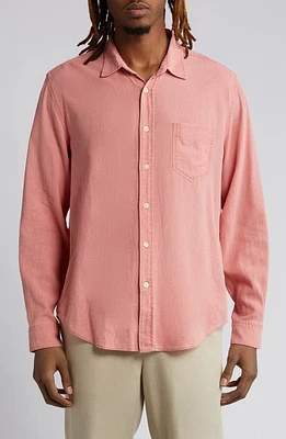 Rails Mykonos Linen Blend Button-Up Shirt Equator at Nordstrom,