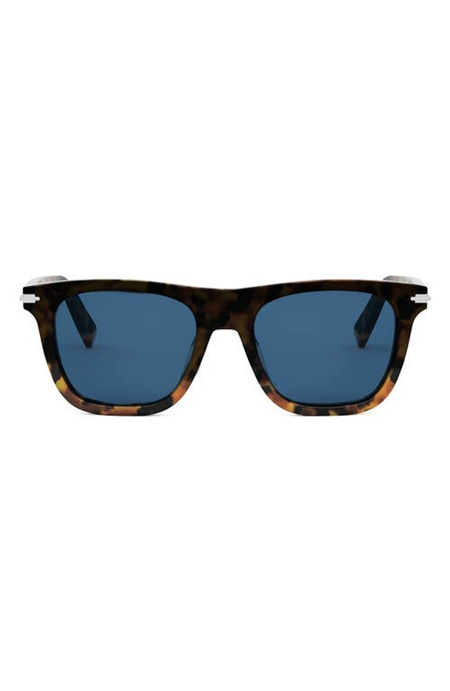 'DiorBlackSuit S13I 53mm Geometric Sunglasses in Havana/Black/Blue at Nordstrom