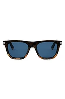 'DiorBlackSuit S13I 53mm Geometric Sunglasses in Havana/Black/Blue at Nordstrom