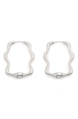 Petit Moments Anish Wavy Hoops in Silver at Nordstrom