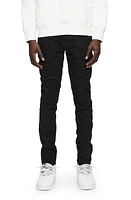 PURPLE BRAND Stretch Skinny Jeans Black Raw222 at Nordstrom, X