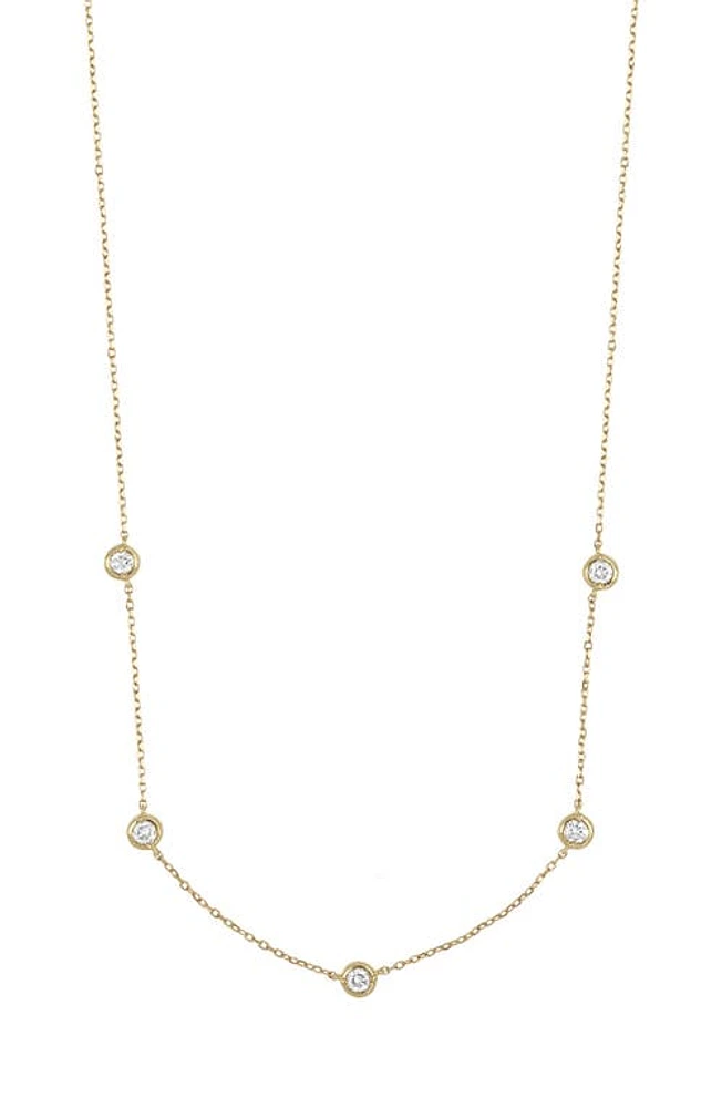 Bony Levy Monaco Diamond Station Necklace in 18K Yellow Gold at Nordstrom