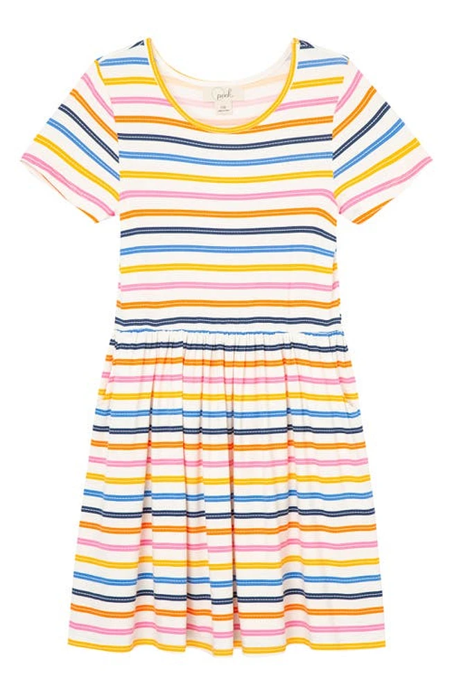 Peek Aren'T You Curious Kids' Stripe Fit and Flare Dress at Nordstrom, Size 2T