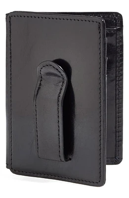 Bosca Old Leather Front Pocket ID Wallet in Black at Nordstrom