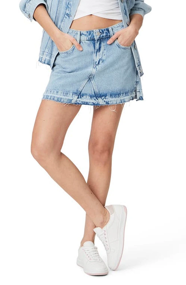 PAIGE Jessie Denim Miniskirt Fifi Distressed at Nordstrom,