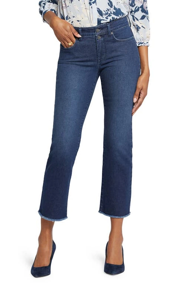 NYDJ Marilyn Frayed Two-Button Ankle Straight Leg Jeans at Nordstrom,