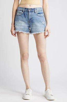 HIDDEN JEANS Fray Hem Denim Shorts Dark Wash at Nordstrom,