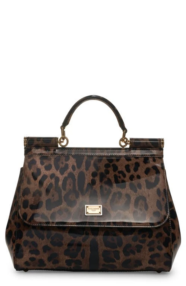 Dolce & Gabbana Kim Sicily Leopard Print Handbag in Leo Print Calf Hair at Nordstrom