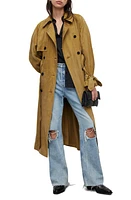 AllSaints Kikki Relaxed Fit Double Breasted Trench Coat at Nordstrom,