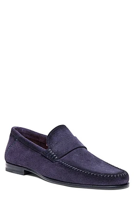 Santoni Paine Suede Loafer Blue at Nordstrom,