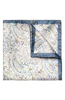 Eton Paisley Silk Pocket Square in Blue/Natural at Nordstrom