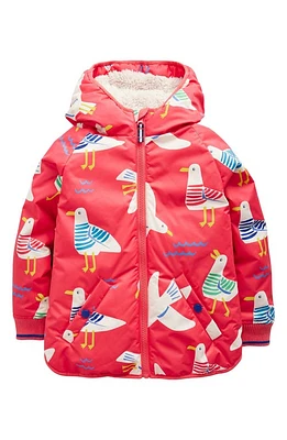 Mini Boden Kids' High-Pile Fleece Lined Jacket Cayenne Seagulls at Nordstrom, Y