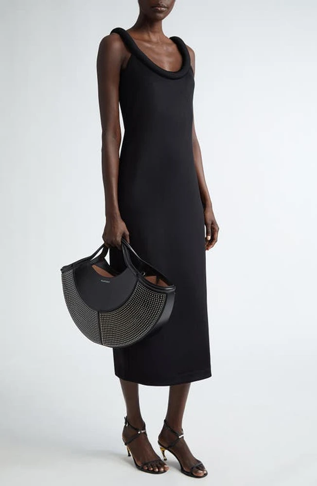 Alexander McQueen Scoop Neck Midi Sweater Dress Black at Nordstrom, Us