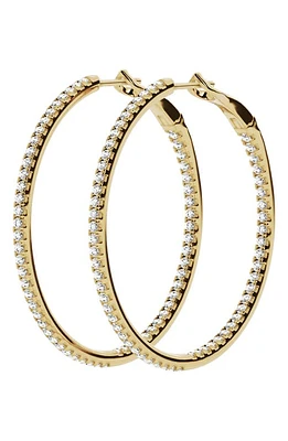 Jennifer Fisher 18K Gold Lab Created Diamond Hoop Earrings