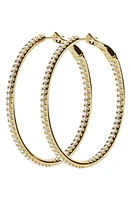 Jennifer Fisher 18K Gold Lab Created Diamond Hoop Earrings