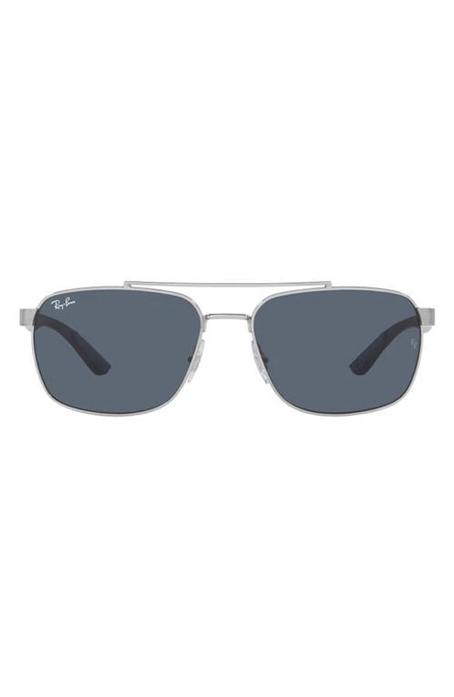 Ray-Ban 59mm Aviator Sunglasses in Silver at Nordstrom