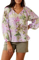 Tommy Bahama Orchid Dreams Cotton & Silk Top Sleepy Violet at Nordstrom,