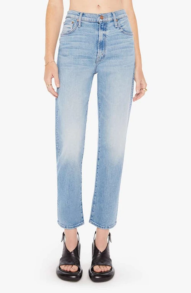 MOTHER The Ditcher Zip Flood Straight Leg Jeans Love On Beat at Nordstrom,