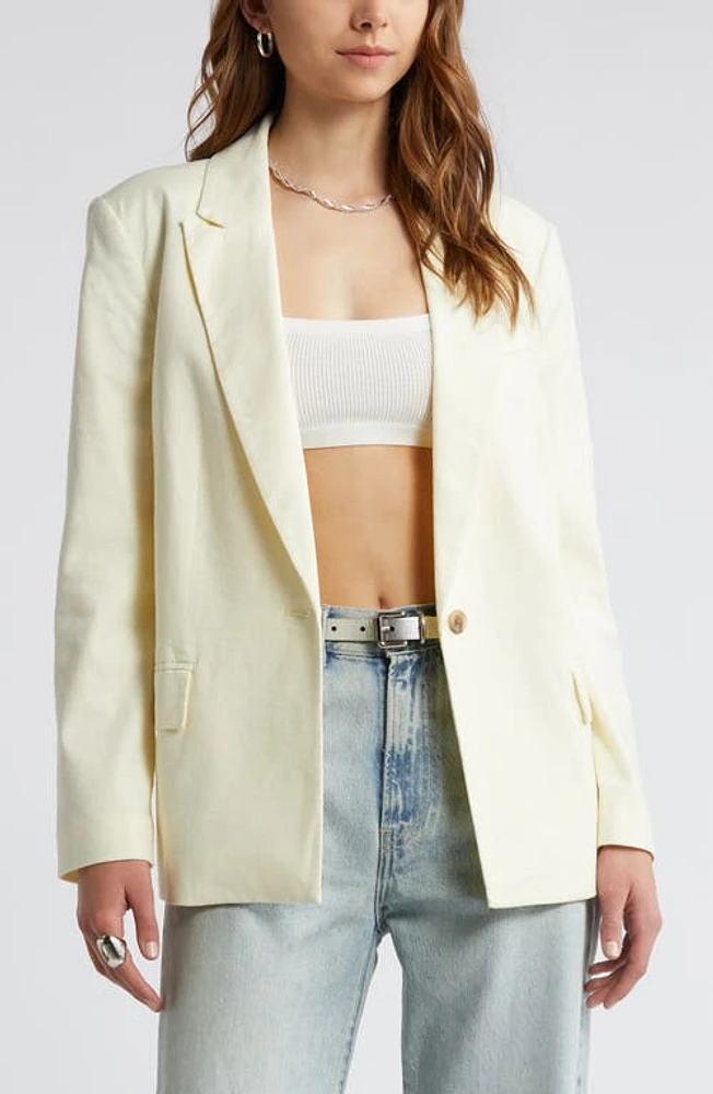 Open Edit Linen Blend Blazer at Nordstrom,