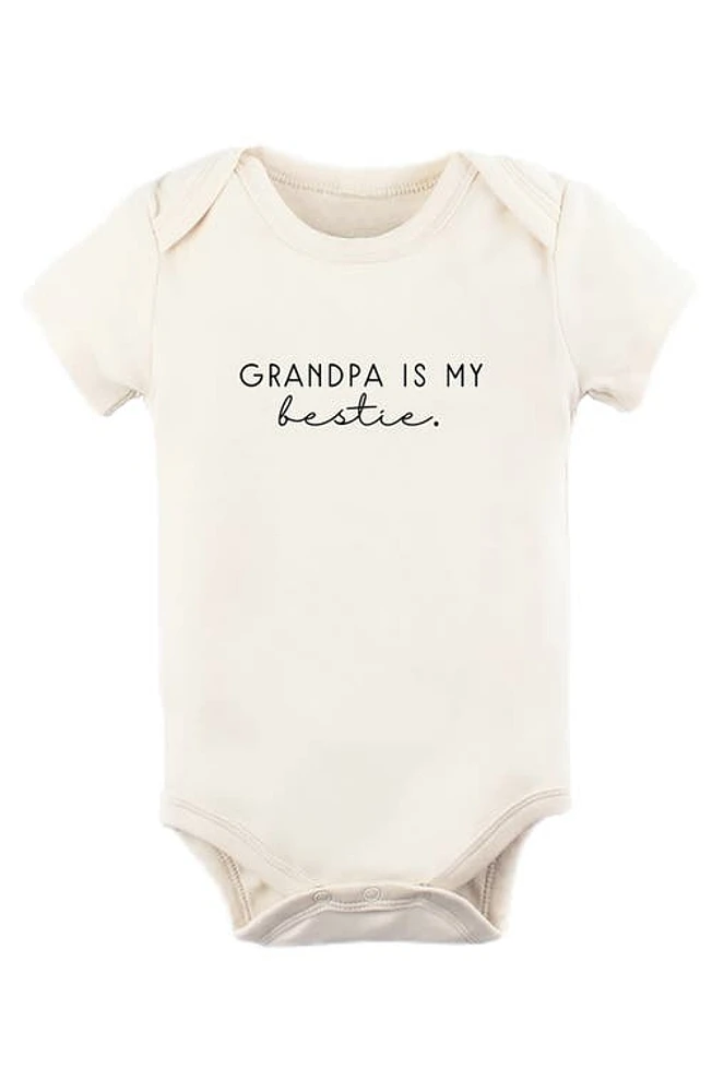 Tenth & Pine Grandpa Is My Bestie Organic Cotton Bodysuit Natural at Nordstrom,