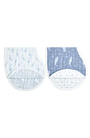 aden + anais 2-Pack Organic Cotton Burpy Bibs in Oceanic Blue at Nordstrom